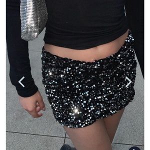 Oak+Fort Sequined Mini Skirt